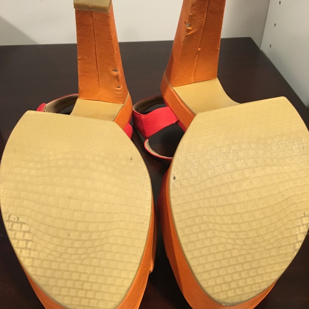 Stuart Weitzman Red & Orange Platform Heels- Size… - image 8